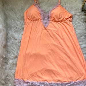 Victoria’s Secret large coral pink lace dress lingerie